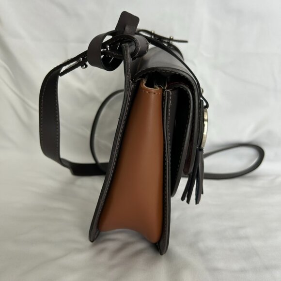 VARRIALE Saddle Crossbody Bag Purse Tricolor Genuine Leather Italy Travel - Picture 3 of 16